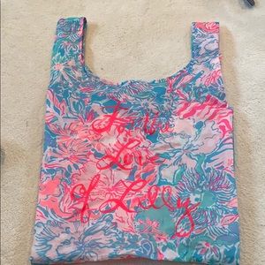 Foldable, Reusable Lily Pulitzer Tote Bag